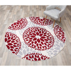 World Rug Gallery Modern Floral Circles Area Rug