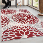 World Rug Gallery Modern Floral Circles Area Rug