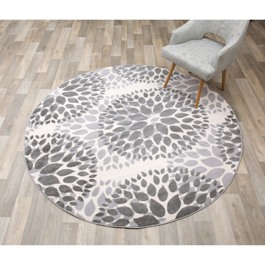 World Rug Gallery Modern Floral Circles Area Rug
