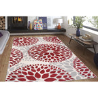 World Rug Gallery Modern Floral Circles Area Rug