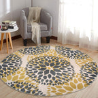 World Rug Gallery Modern Floral Circles Area Rug