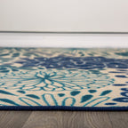 Modern Floral Circles Flatweave Indoor/Outdoor Area Rug