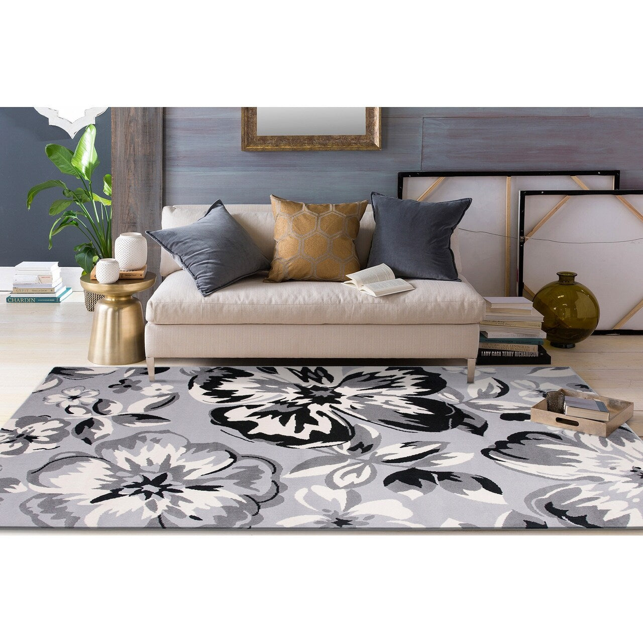 World Rug Gallery Modern Floral Design Area Rug