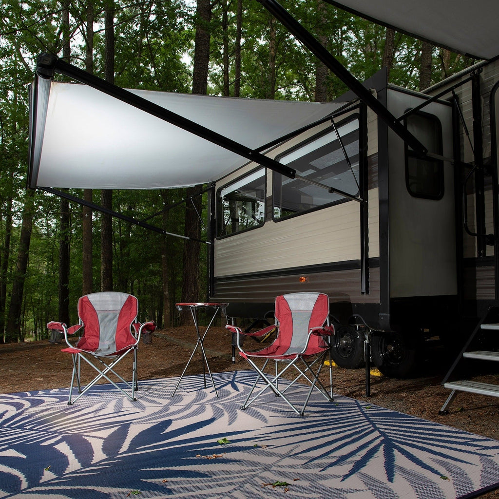 Modern Floral Reversible Plastic Outdoor Rugs