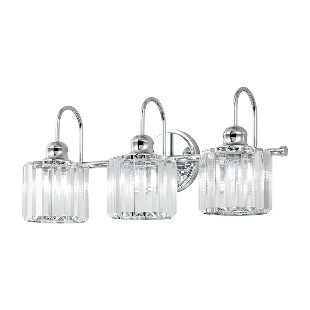 3/ 4-Light Modern Glam Crystal Dimmable Bathroom Vanity Light Linear Wall Light