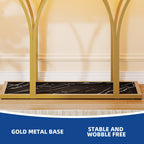 Modern Gold Console Sofa Table with Marbling Top for Entryway Hallway