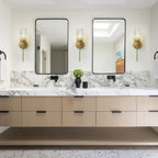 Modern Gold Dimmable Wall Light Glam Cylinder Bathroom Crystal Vanity Light Wall Sconces