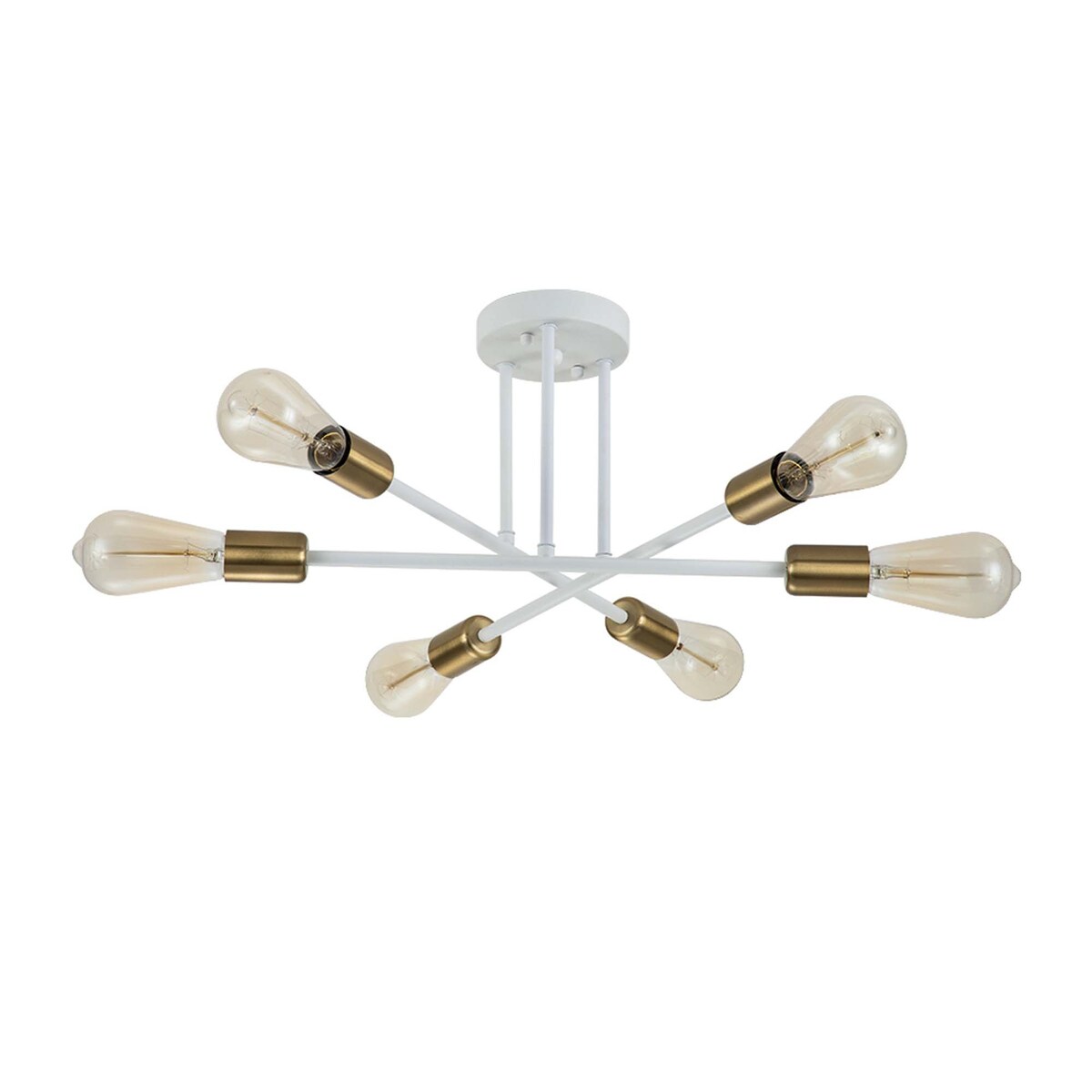 6 - Light Modern Metal 23.62'' Sputnik Semi-Flush Mount Ceiling Light