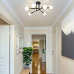 6 - Light Modern Metal 23.62'' Sputnik Semi-Flush Mount Ceiling Light