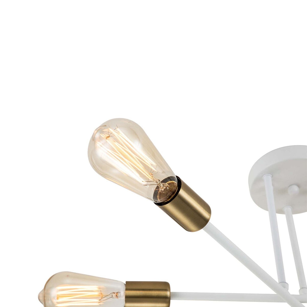 6 - Light Modern Metal 23.62'' Sputnik Semi-Flush Mount Ceiling Light