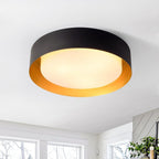 Modern Minimalist 2/3/5-Lights Metal Shaded Drum Flush Mount Ceiling Light