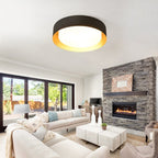 Modern Minimalist 2/3/5-Lights Metal Shaded Drum Flush Mount Ceiling Light