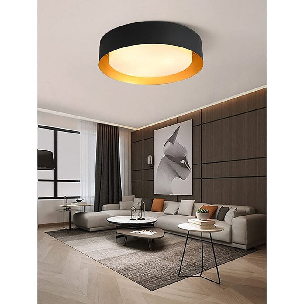 Modern Minimalist 2/3/5-Lights Metal Shaded Drum Flush Mount Ceiling Light