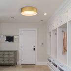 Modern Minimalist 2/3/5-Lights Metal Shaded Drum Flush Mount Ceiling Light