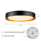Modern Minimalist 2/3/5-Lights Metal Shaded Drum Flush Mount Ceiling Light