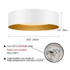 Modern Minimalist 2/3/5-Lights Metal Shaded Drum Flush Mount Ceiling Light