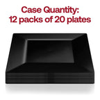Modern Solid Square Disposable Plastic Plate Packs - Party Supplies