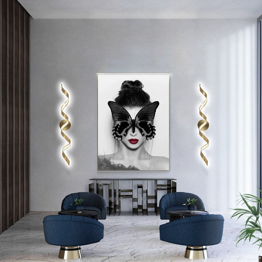 Modern Spiral Design LED Bathroom Vanity Light Dimmable Wall Light