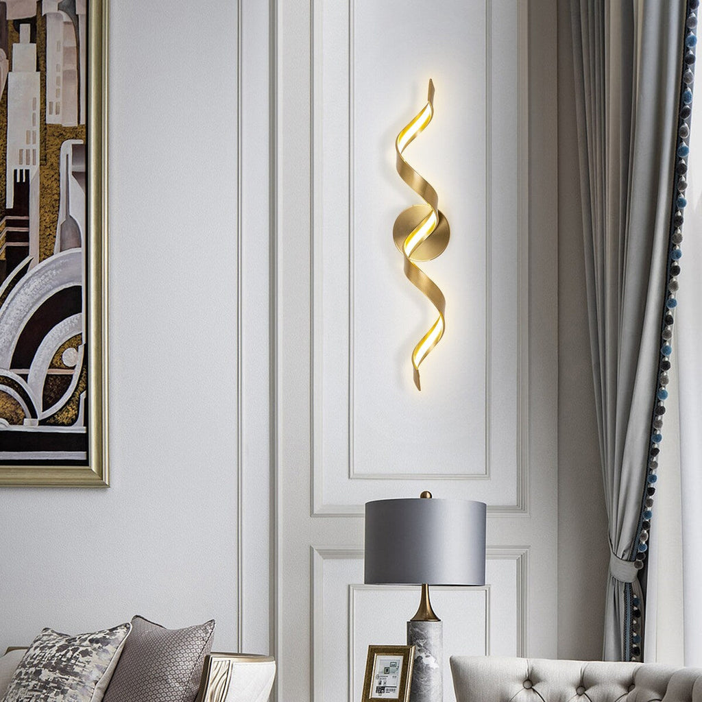 Modern Spiral Design LED Bathroom Vanity Light Dimmable Wall Light