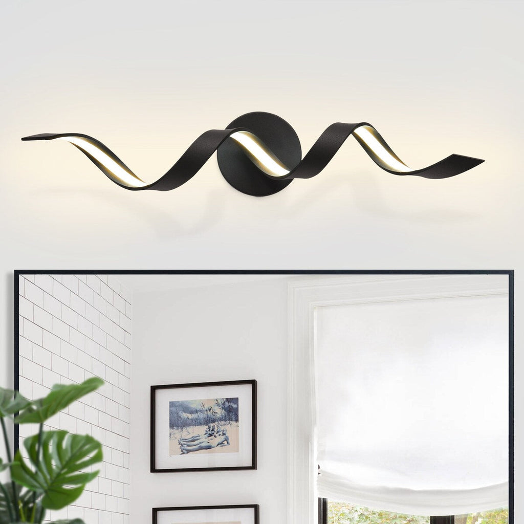 Modern Spiral Design LED Bathroom Vanity Light Dimmable Wall Light