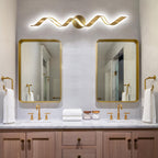 Modern Spiral Design LED Bathroom Vanity Light Dimmable Wall Light