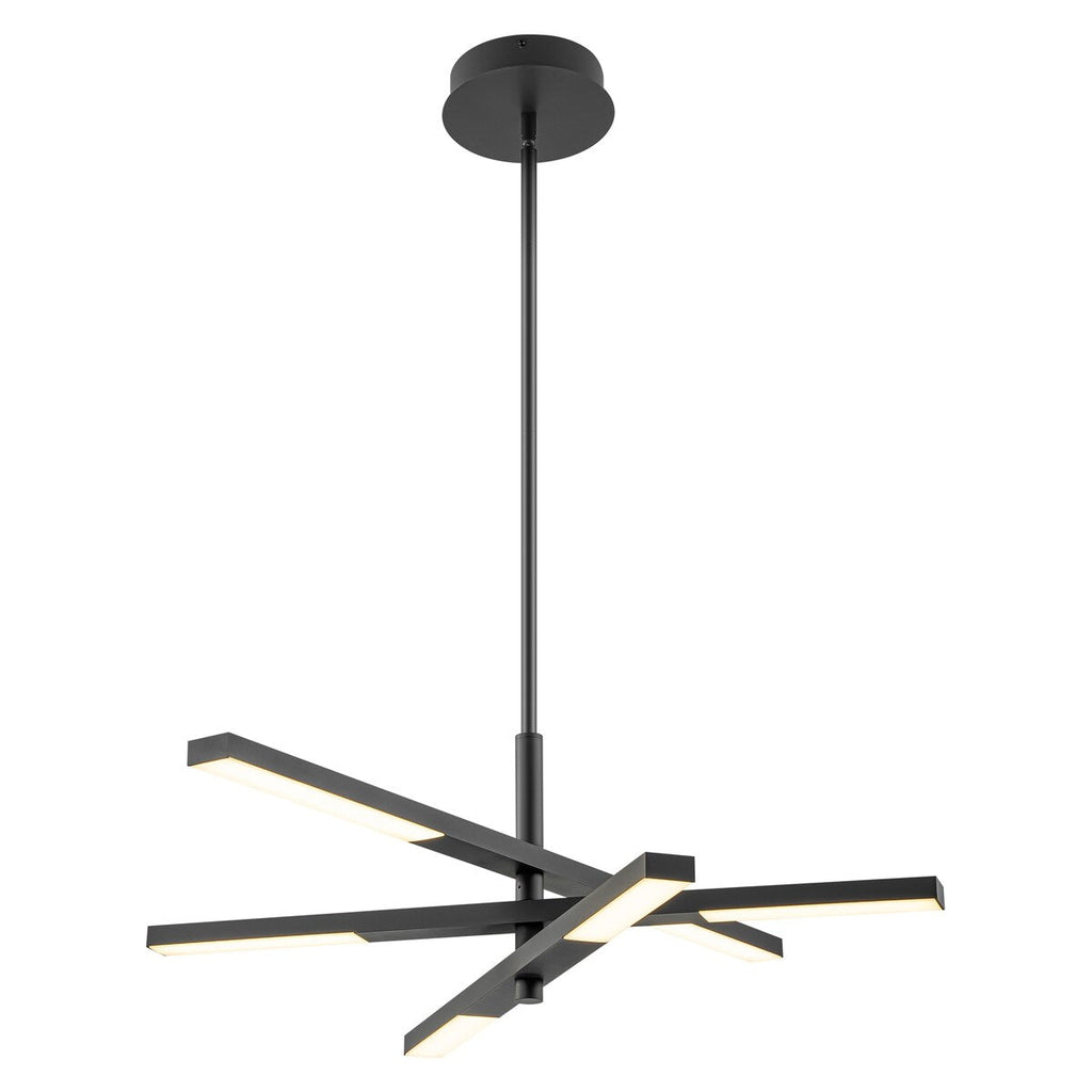 Modern Tiered Linear Sputnik Chandelier Warm Light 3000K Integrated LED Chandelier