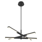 Modern Tiered Linear Sputnik Chandelier Warm Light 3000K Integrated LED Chandelier