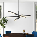 Modern Tiered Linear Sputnik Chandelier Warm Light 3000K Integrated LED Chandelier