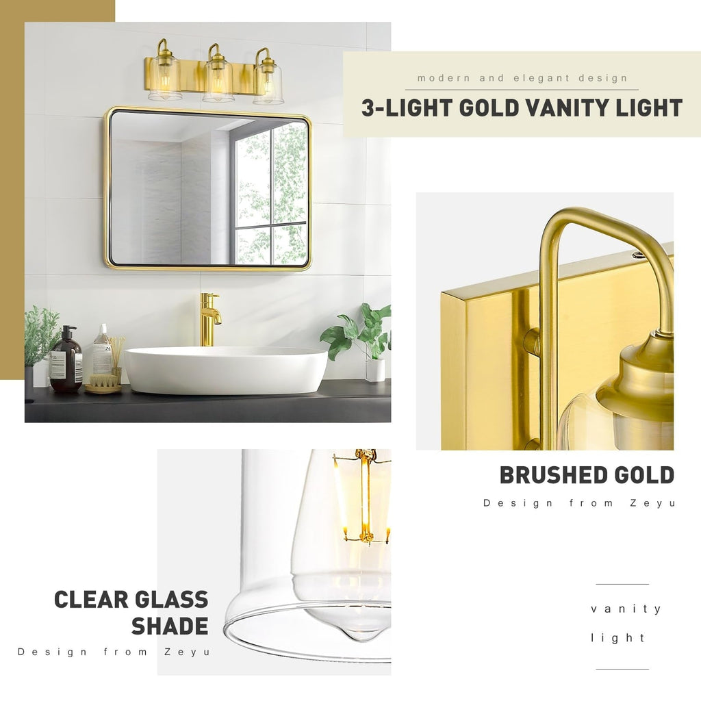 3/4/5/6-Light Modern Vanity Lights Over Mirror for Bathroom