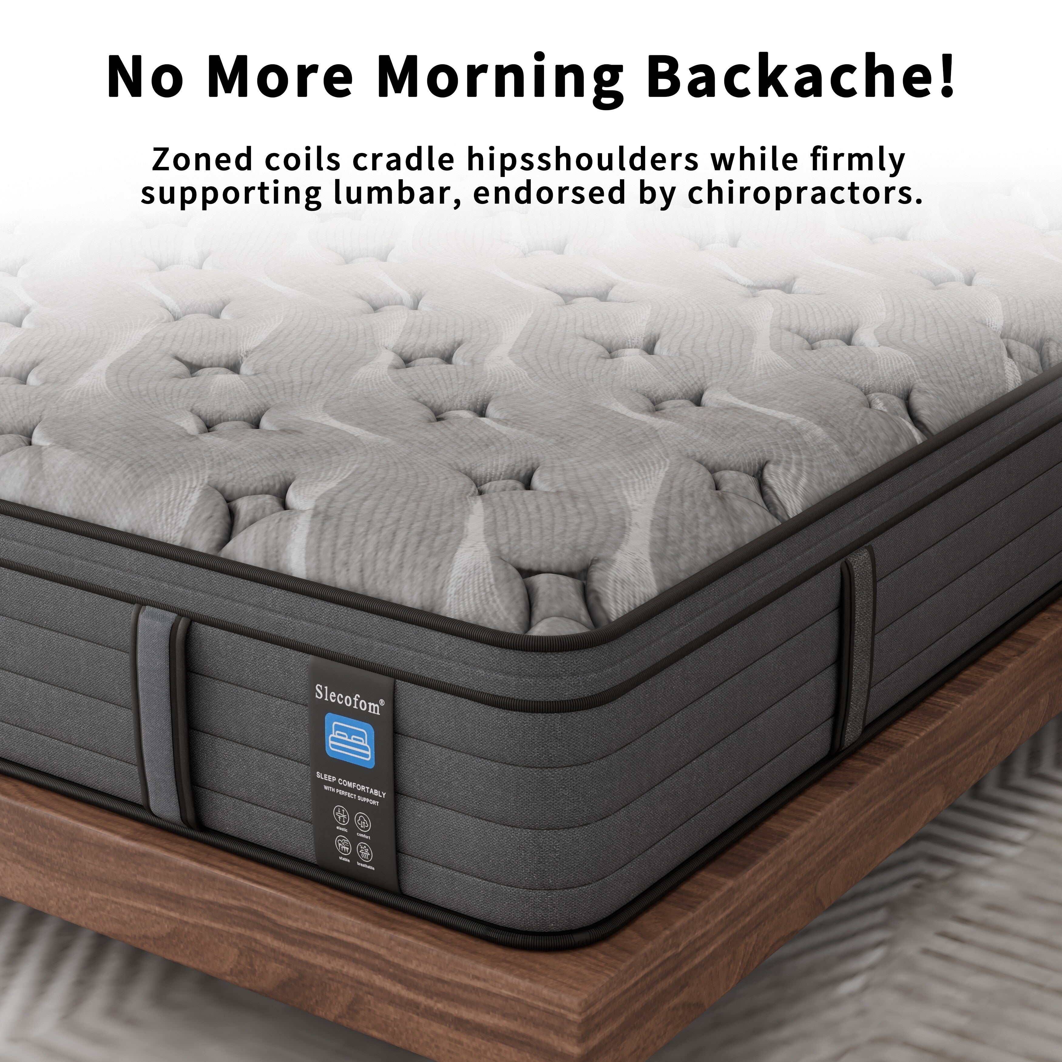 Modland 14-inch Hybrid Medium Euro Top Mattress, Pocket Spring Mattress in a Box