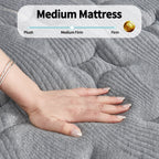 Modland 14-inch Hybrid Medium Euro Top Mattress, Pocket Spring Mattress in a Box