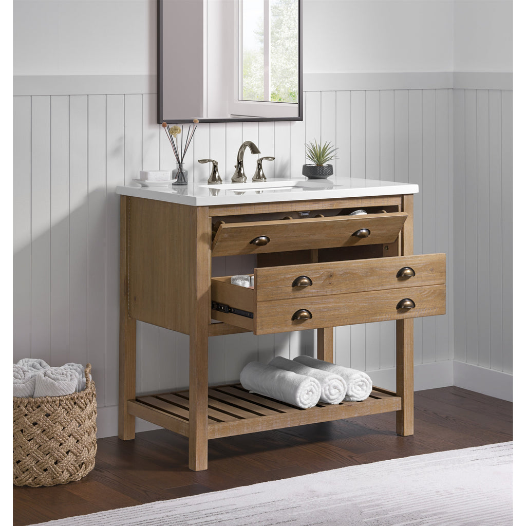 Monterey 37 Farmhouse Single Bathroom Vanity with Top