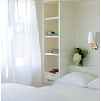 Morbihan Wall Sconce Set of 2 Fabric Wall Lamp with USB Port and Switch