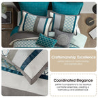 Nanshing Avalon Trellis 8-Piece Moroccan Print Comforter Set