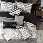 Nanshing Calvin Luxury10-Piece Geometric Comforter Set