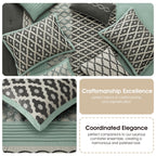 Nanshing Calvin Luxury10-Piece Geometric Comforter Set