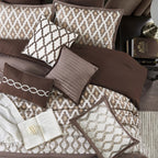 Nanshing Calvin Luxury10-Piece Geometric Comforter Set