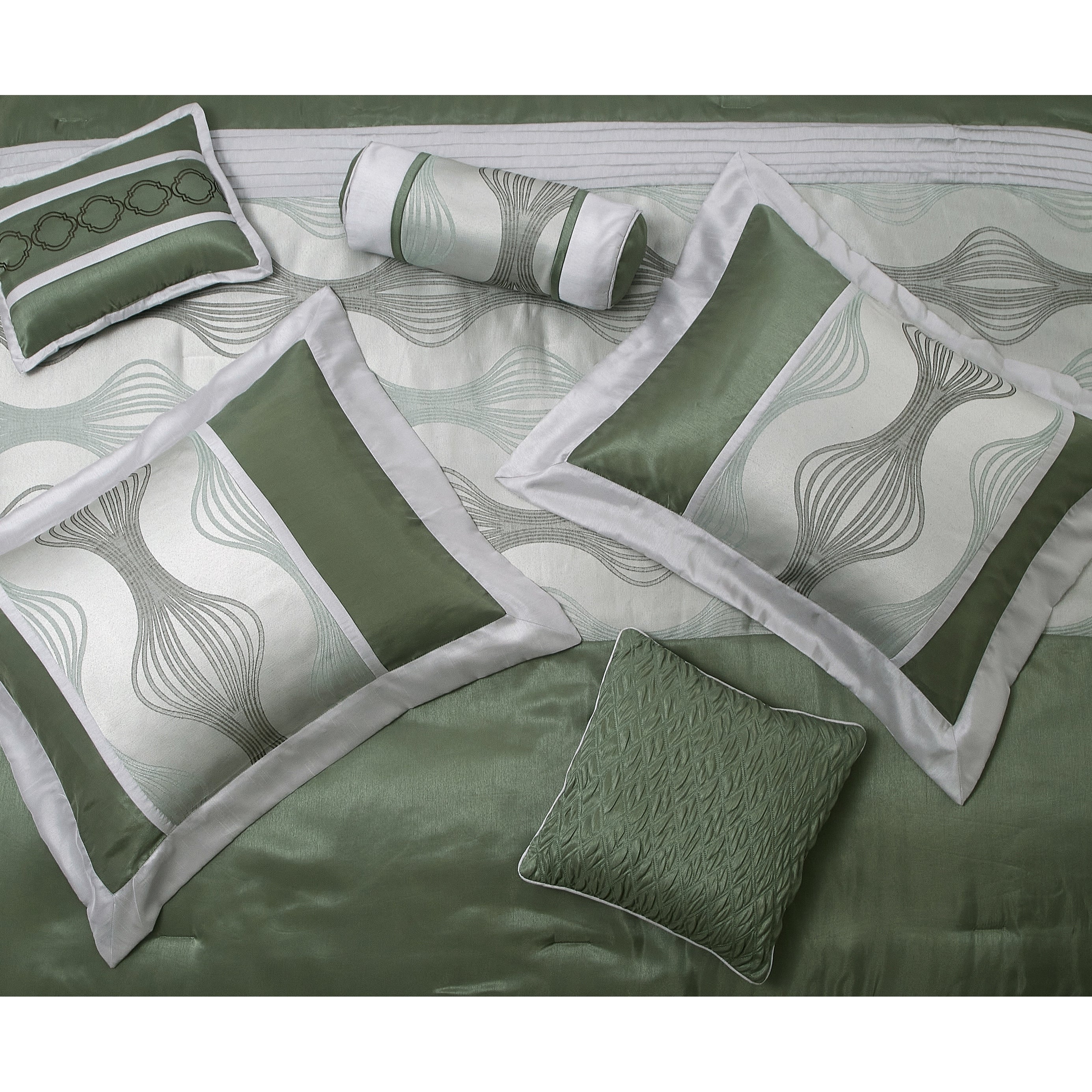 Nanshing Daniella 7-Piece Modern Geometric Comforter Set