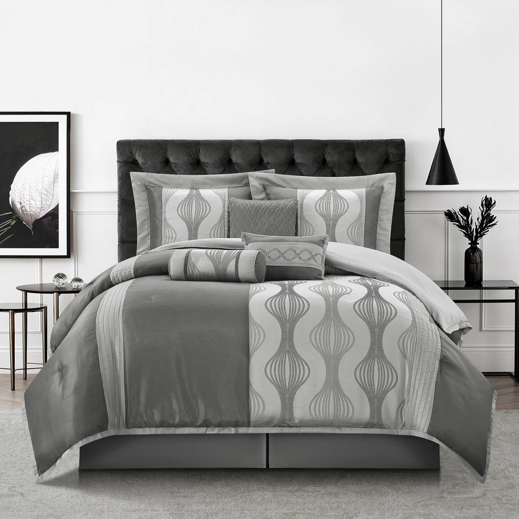 Nanshing Daniella 7-Piece Modern Geometric Comforter Set