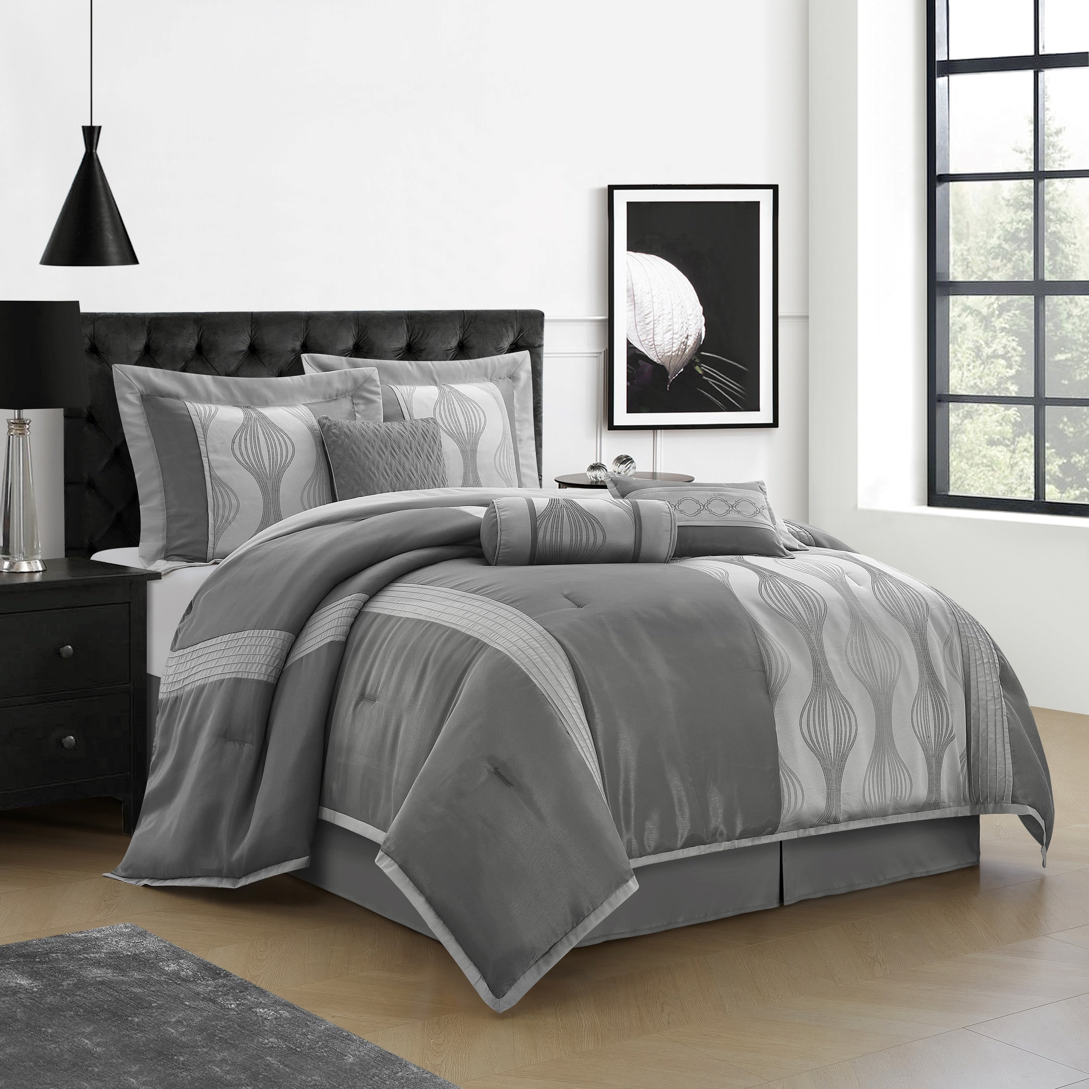 Nanshing Daniella 7-Piece Modern Geometric Comforter Set
