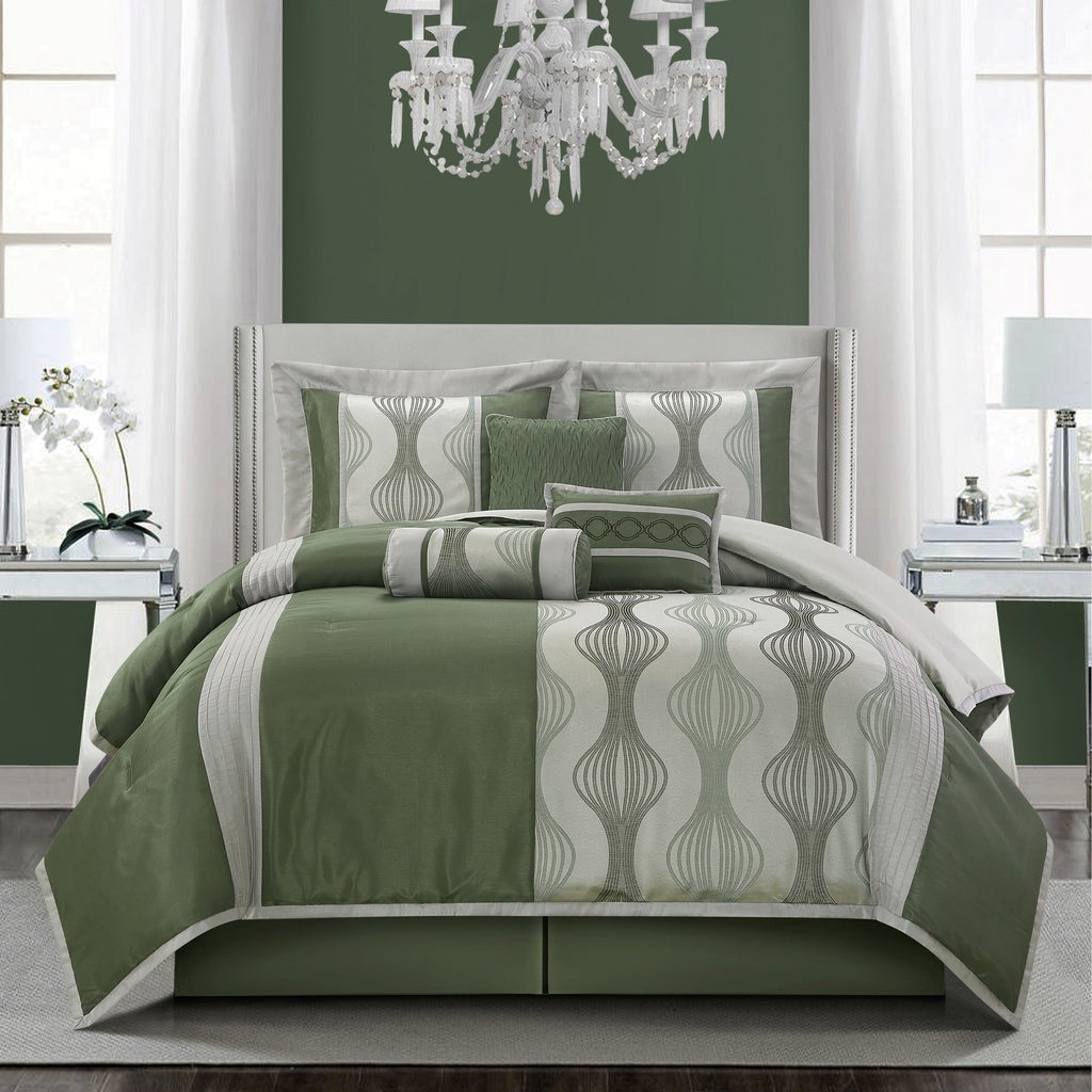 Nanshing Daniella 7-Piece Modern Geometric Comforter Set