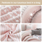 Nanshing Jessy Modern Striped 7 Piece Comforter Set