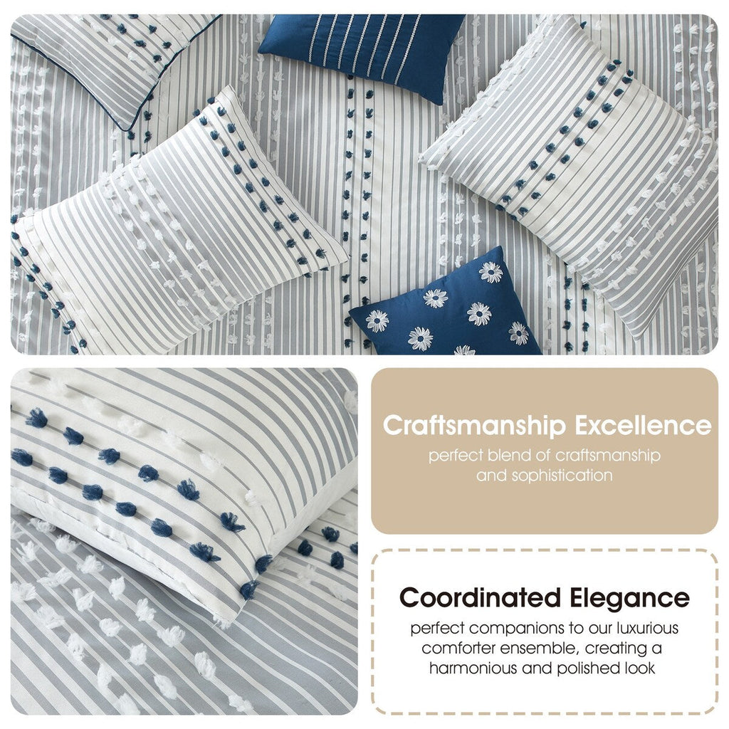 Nanshing Jessy Modern Striped 7 Piece Comforter Set
