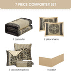 Nanshing Prince 7 Piece Elegant Medallion Comforter Set