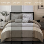 Nanshing Salem Damask Jacquard 7-Piece Comforter Set