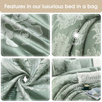 Nanshing Tiana 7 Piece Traditional Damask Comforter Set