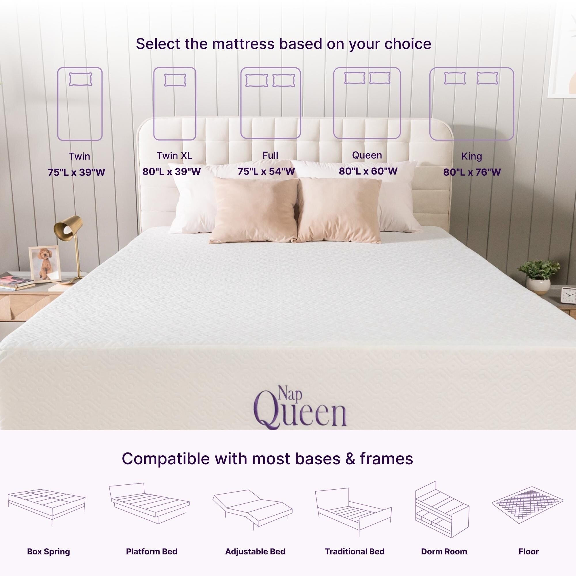 NapQueen Elizabeth 10 Cooling Gel Memory Foam Mattress