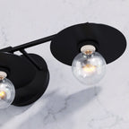Nathan James Pattinson 3-Lights Bathroom Vanity Light Fixture with Metal Frame and Thin Plate Shade