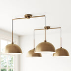 Nathan James Percy Modern 2-Light Pendant Island Light Fixture, Hanging Lights with Metal Shade and Adjustable Cord