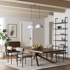 Nathan James Percy Modern 2-Light Pendant Island Light Fixture, Hanging Lights with Metal Shade and Adjustable Cord